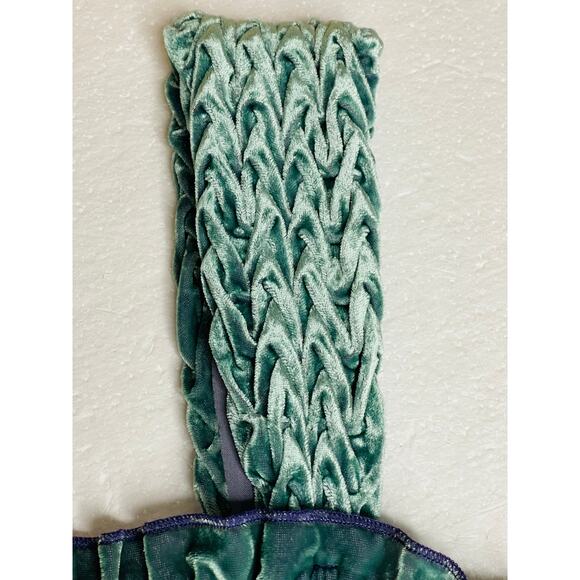 Free People NWT Camille Velvet Midi Dress size Medium Smocked Sapphire - Picture 10 of 11